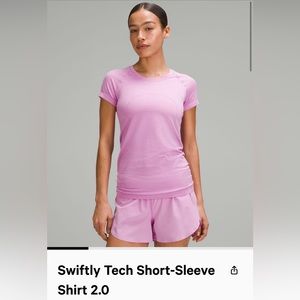 red lululemon Swiftly Tech Short-Sleeve
Shirt 2.0